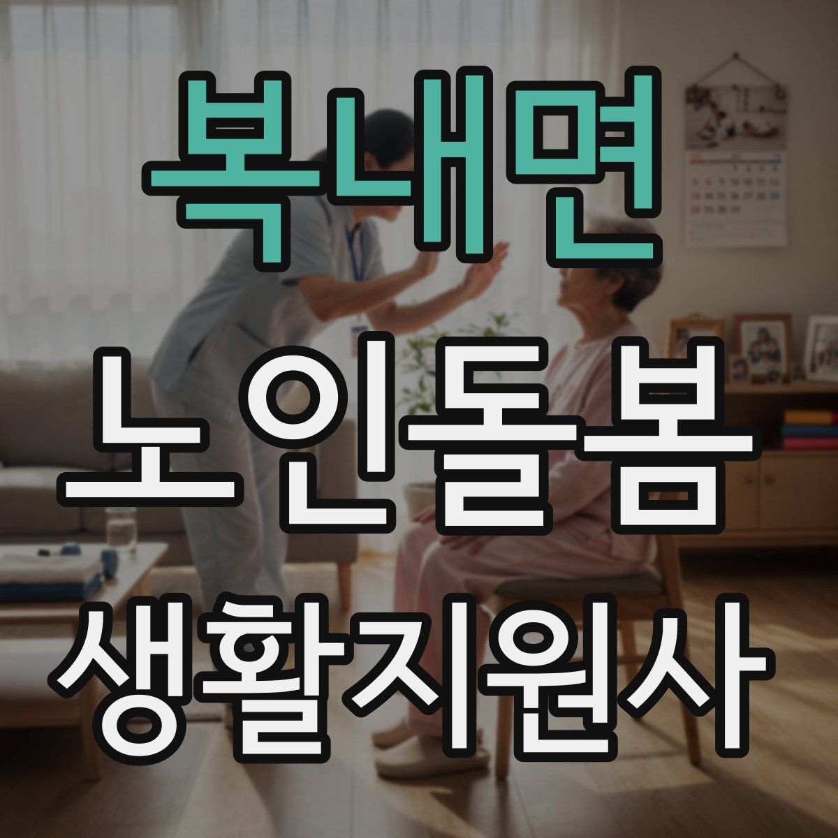 복내면 노인돌봄생활지원사 자격증