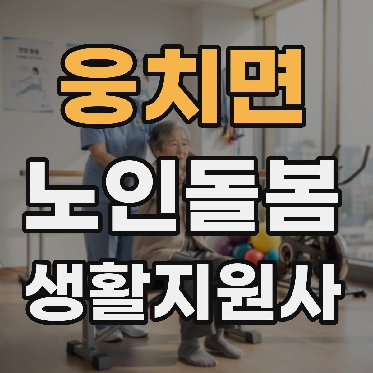웅치면 노인돌봄생활지원사 자격증