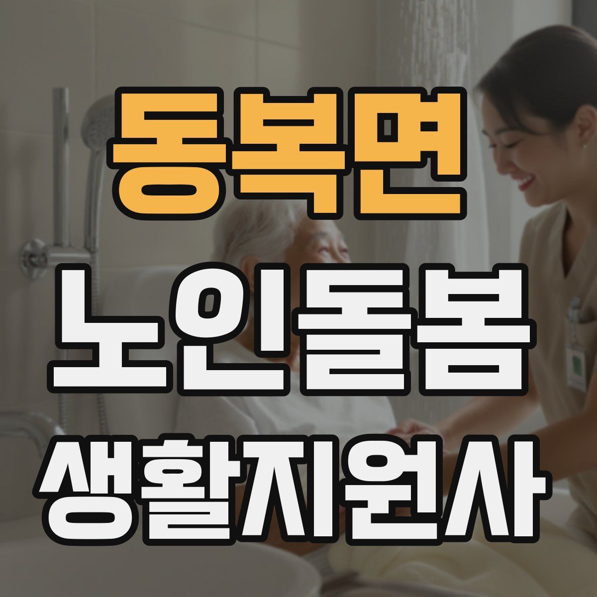 동복면 노인돌봄생활지원사 자격증