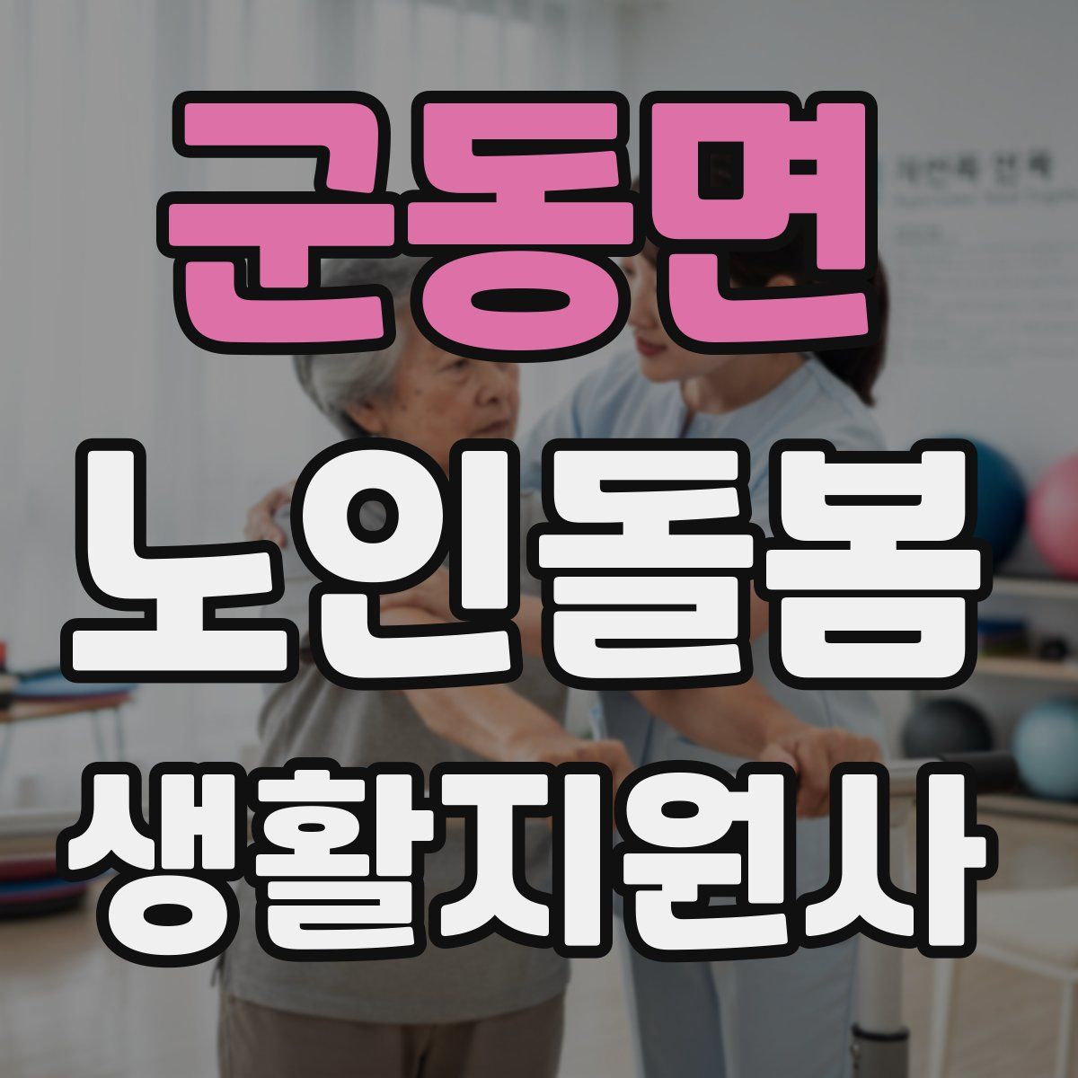 군동면 노인돌봄생활지원사 자격증