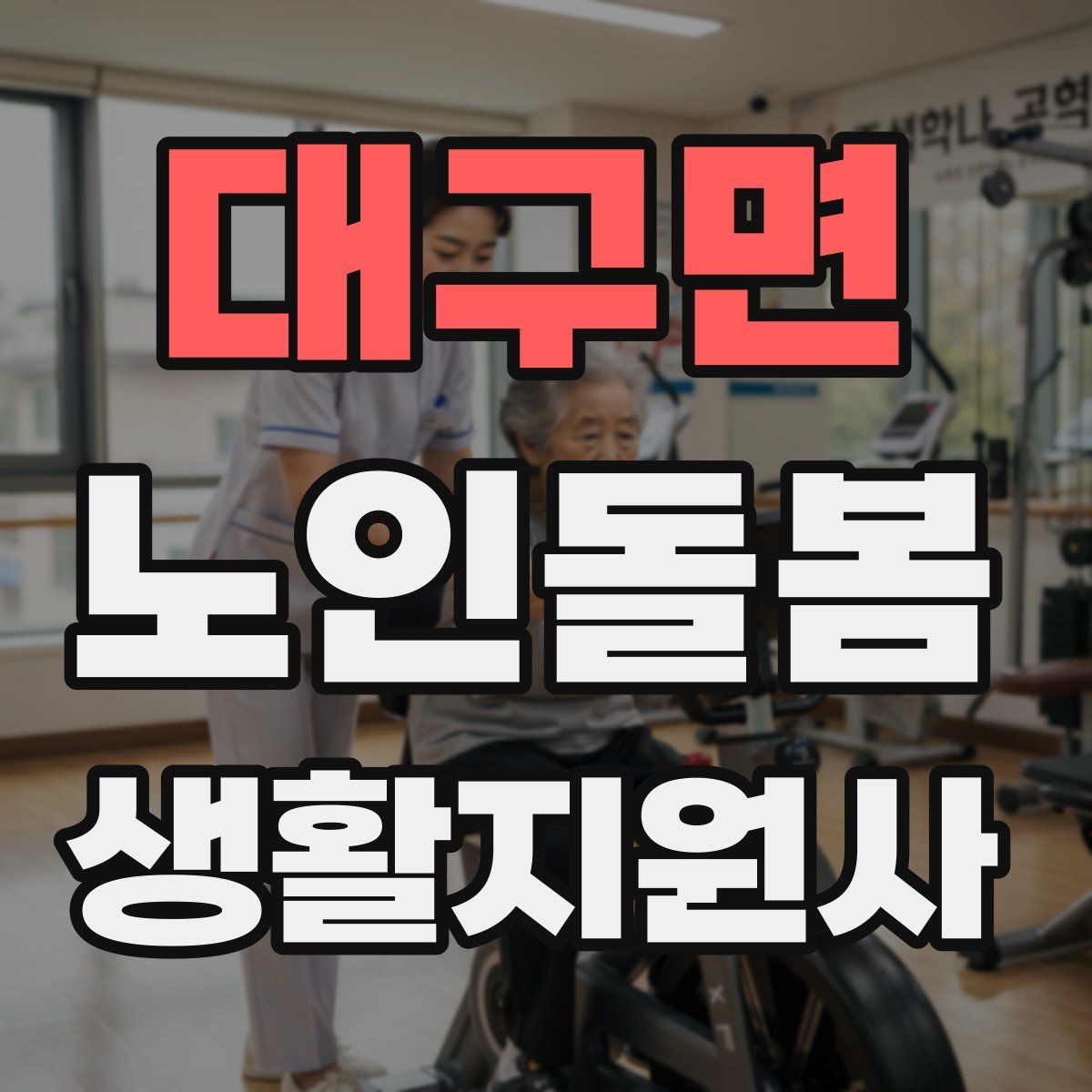 대구면 노인돌봄생활지원사 자격증