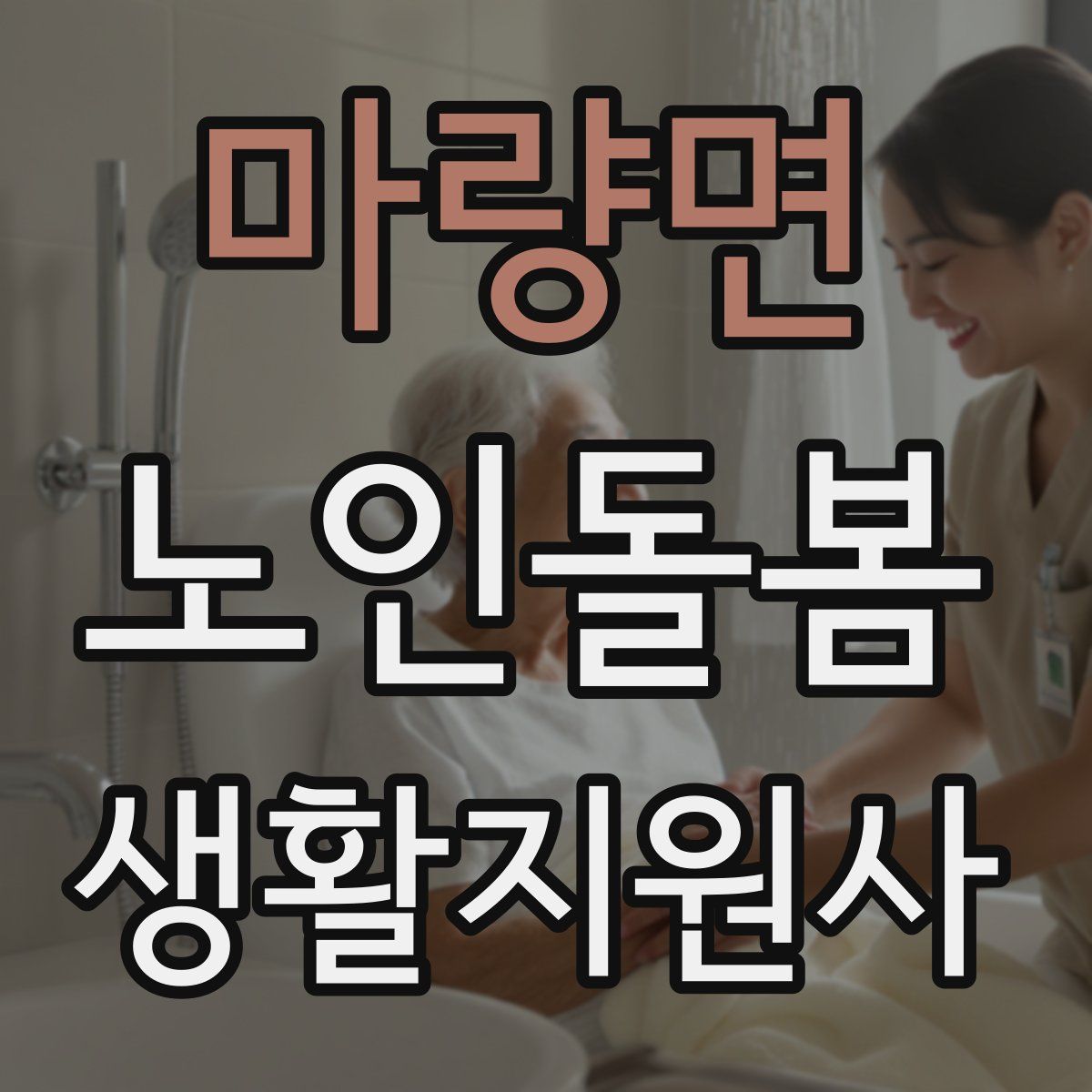 마량면 노인돌봄생활지원사 자격증