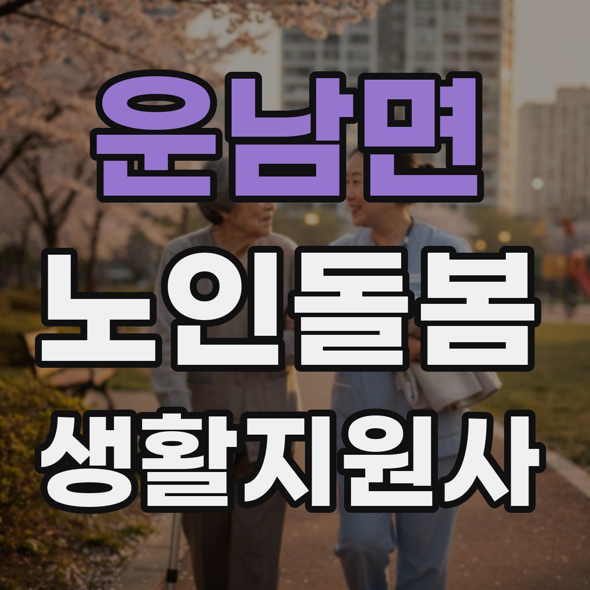 운남면 노인돌봄생활지원사 자격증