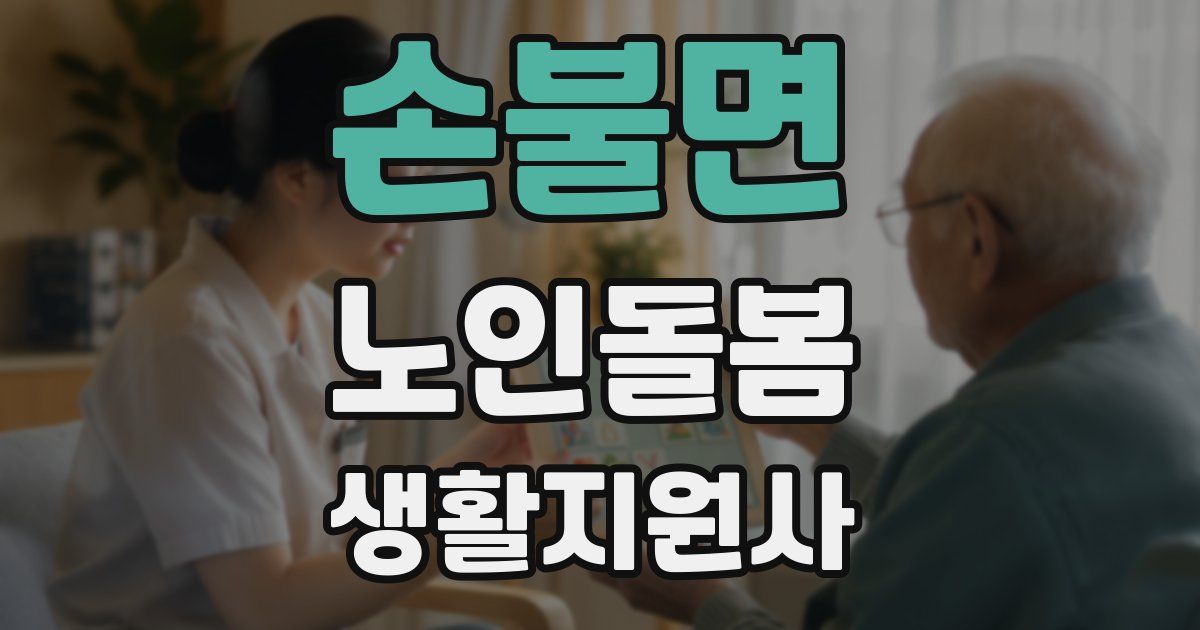 손불면 노인돌봄생활지원사 자격증
