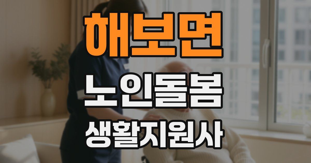 해보면 노인돌봄생활지원사 자격증