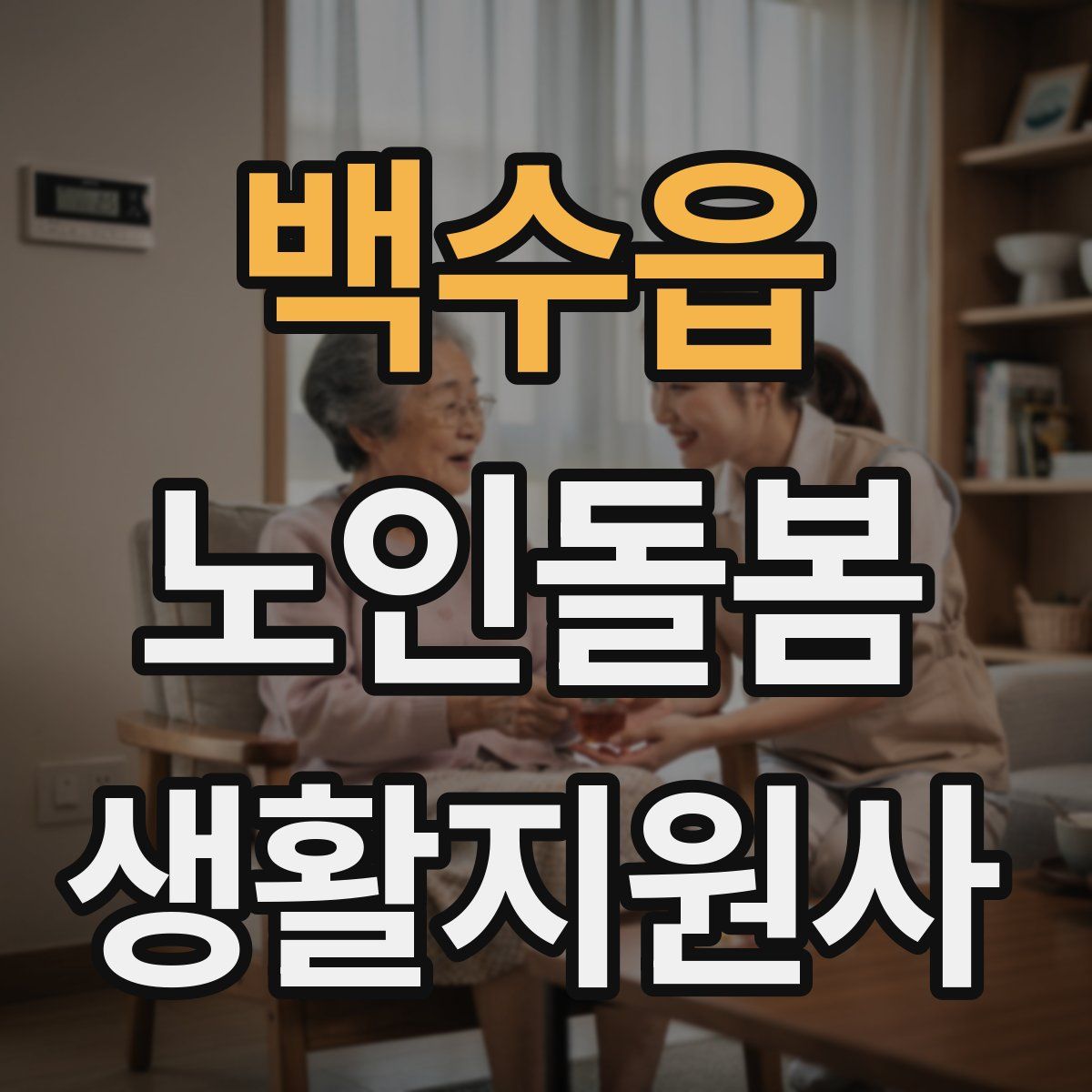백수읍 노인돌봄생활지원사 자격증