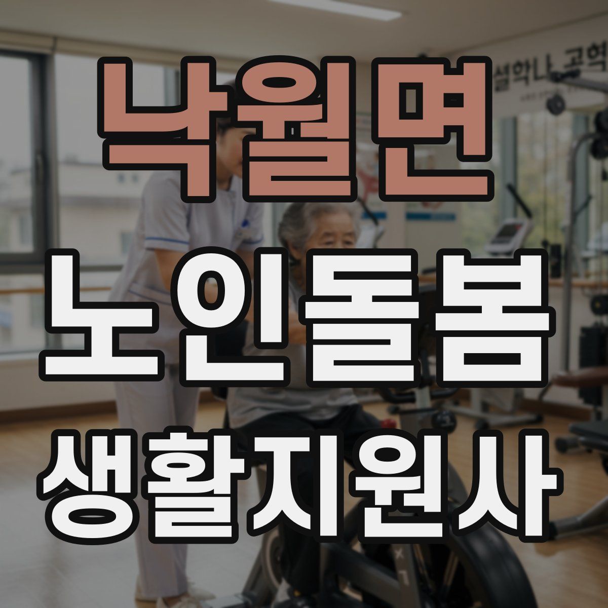 낙월면 노인돌봄생활지원사 자격증