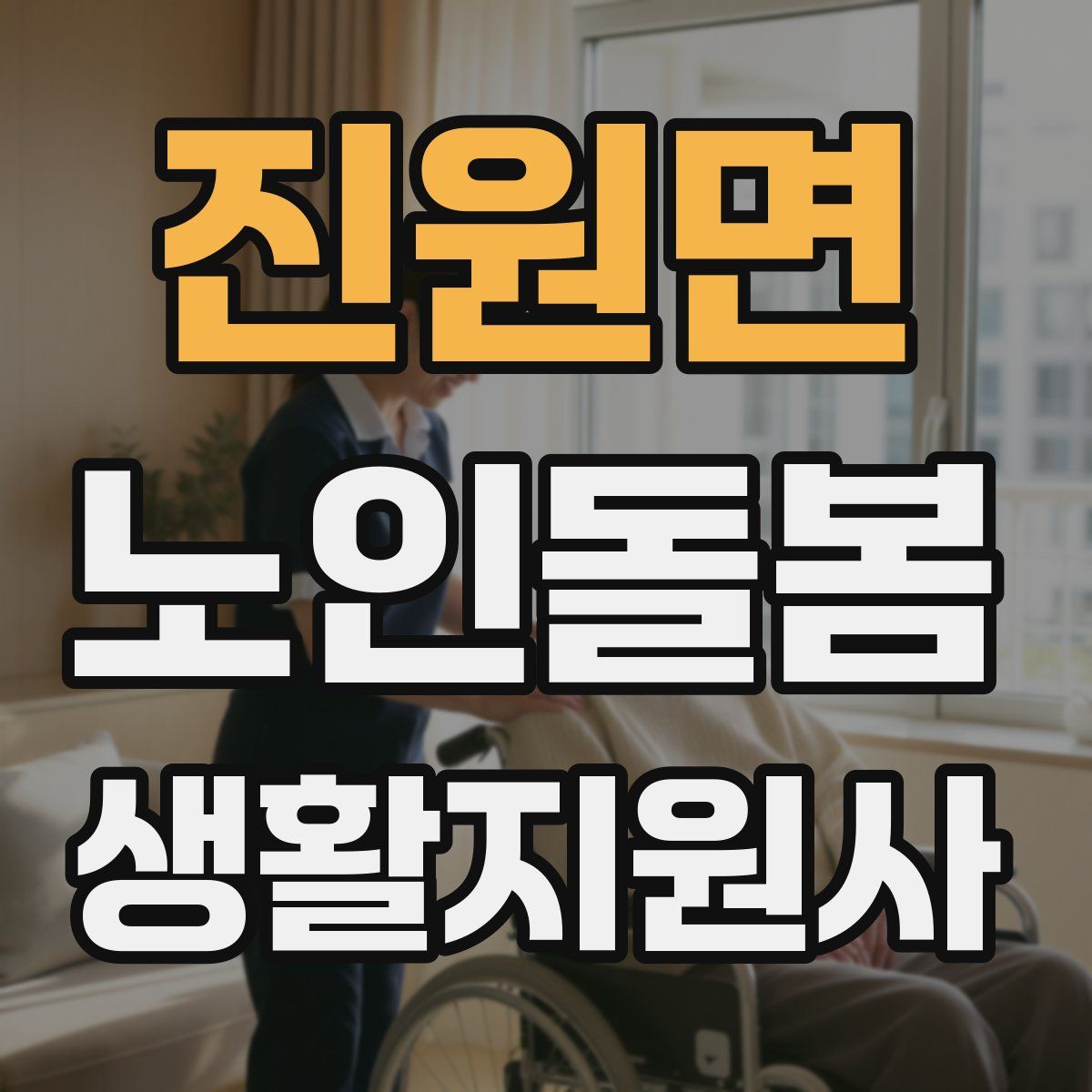 진원면 노인돌봄생활지원사 자격증
