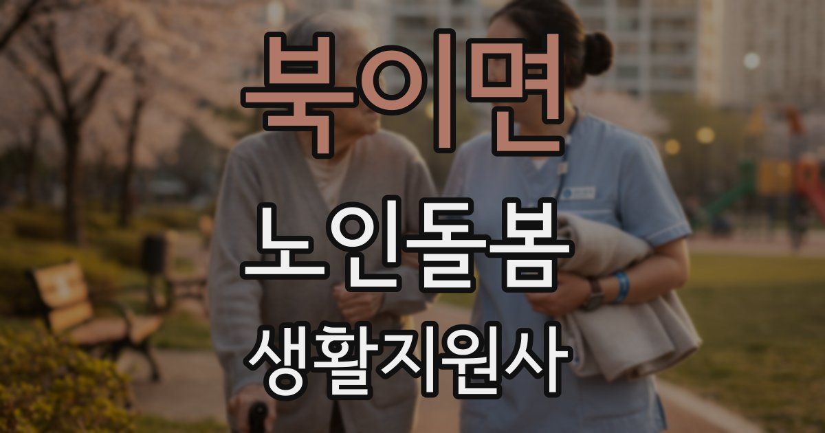 북이면 노인돌봄생활지원사 자격증