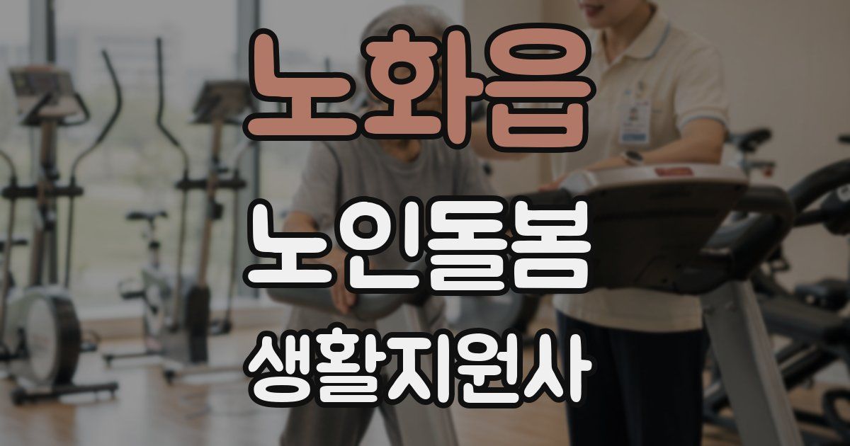 노화읍 노인돌봄생활지원사 자격증