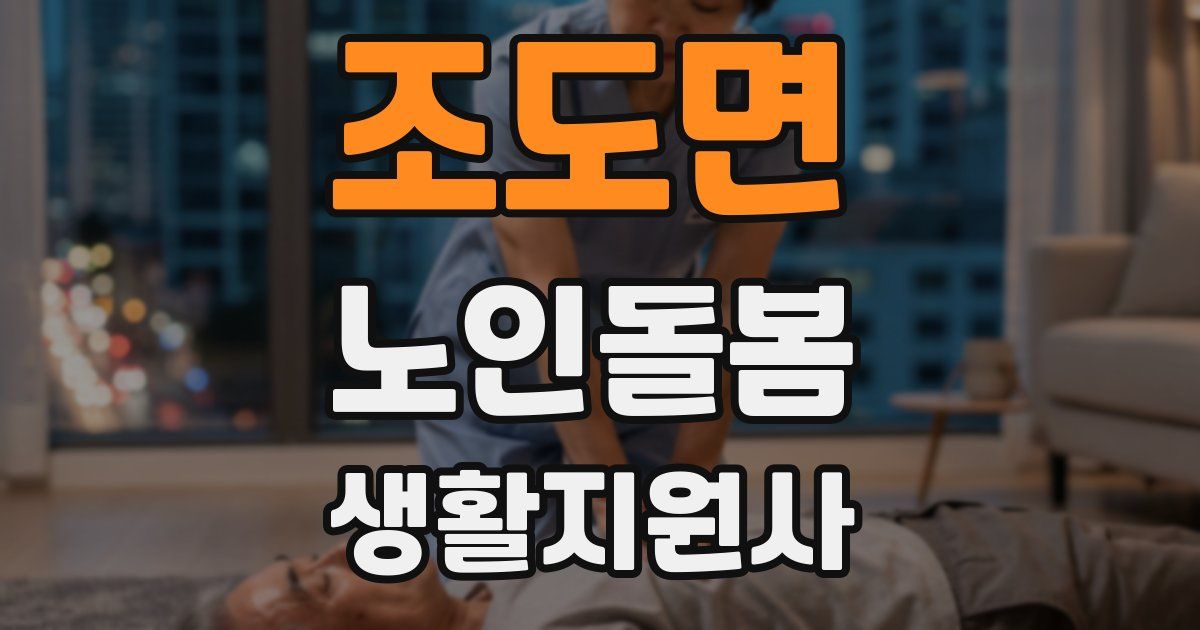 조도면 노인돌봄생활지원사 자격증