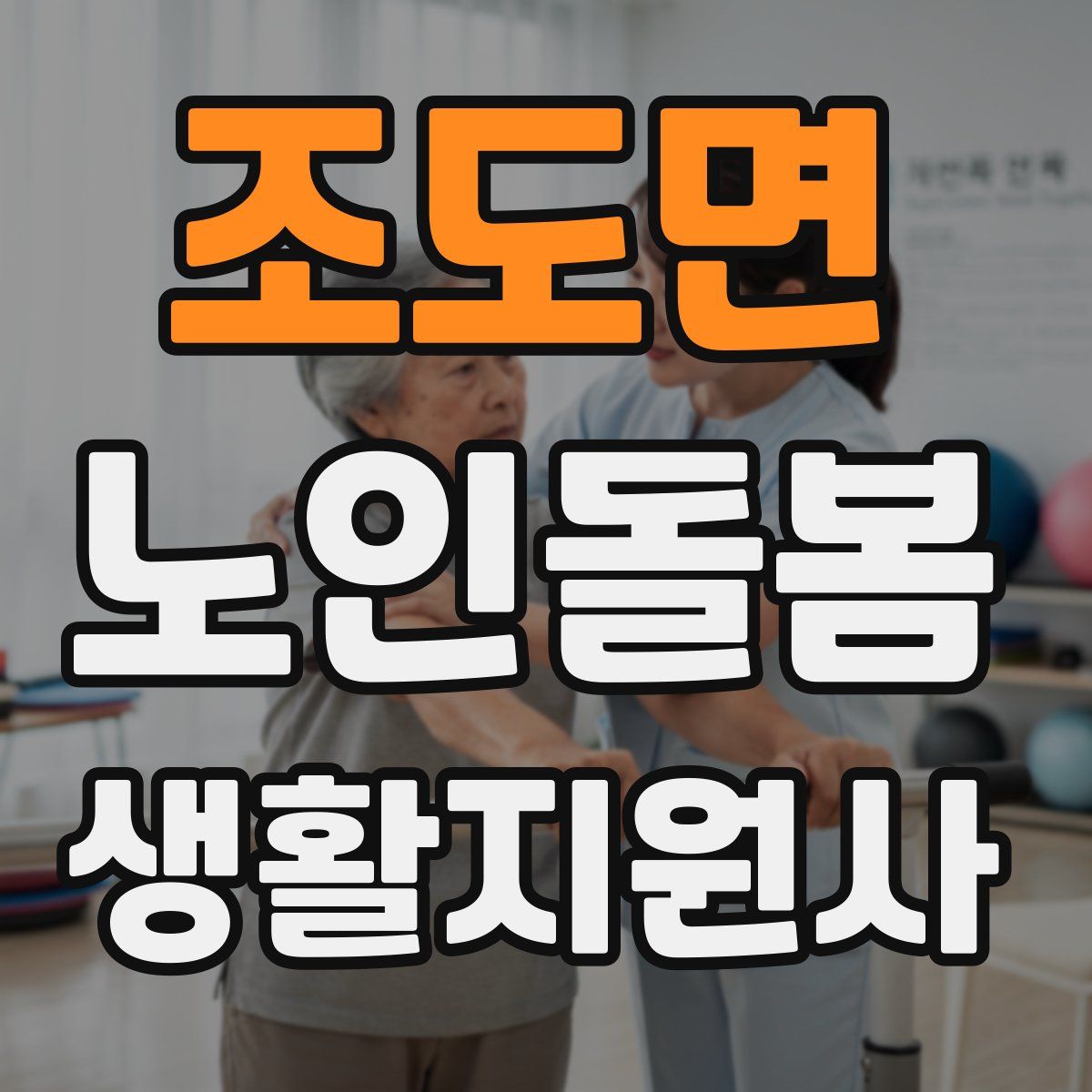 조도면 노인돌봄생활지원사 자격증
