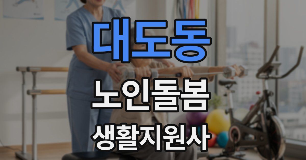 대도동 노인돌봄생활지원사 자격증