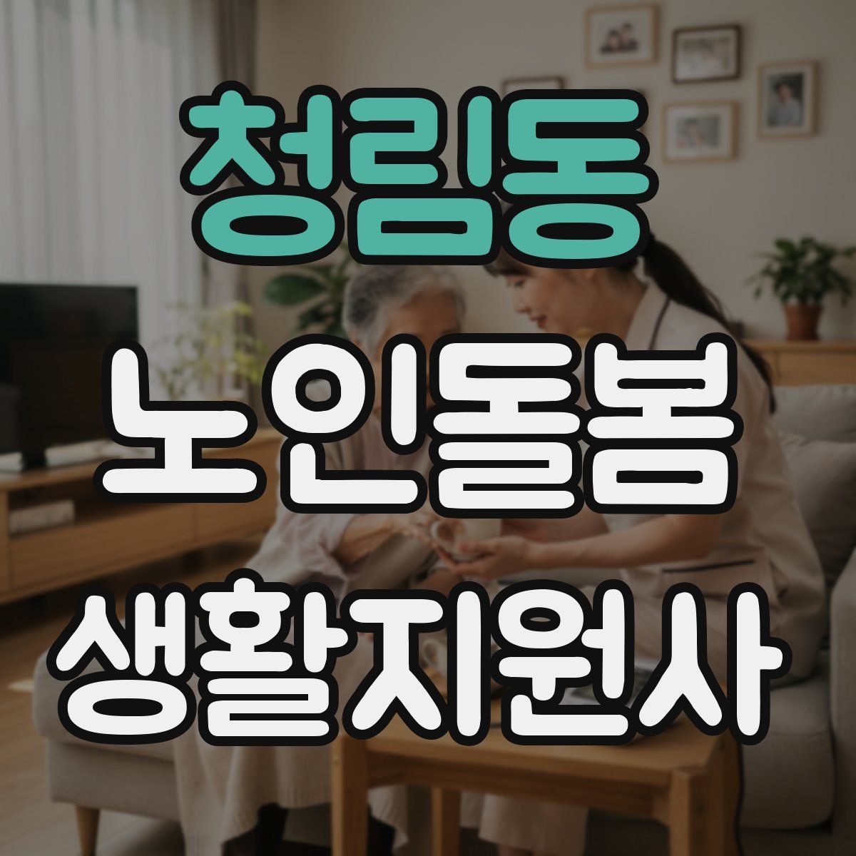 청림동 노인돌봄생활지원사 자격증