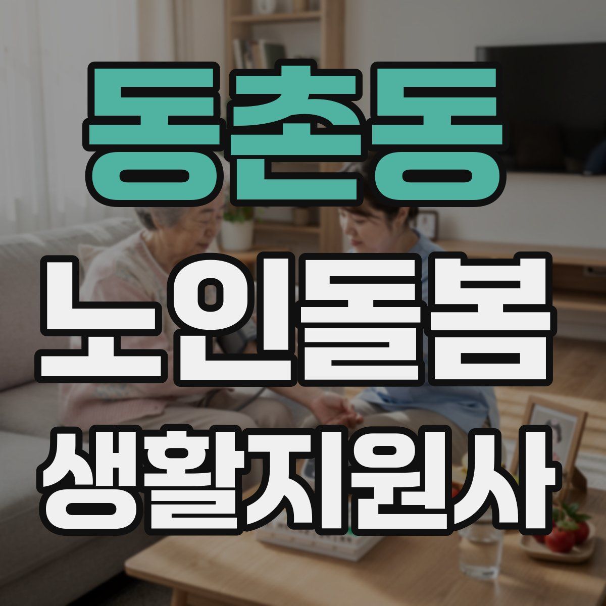 동촌동 노인돌봄생활지원사 자격증