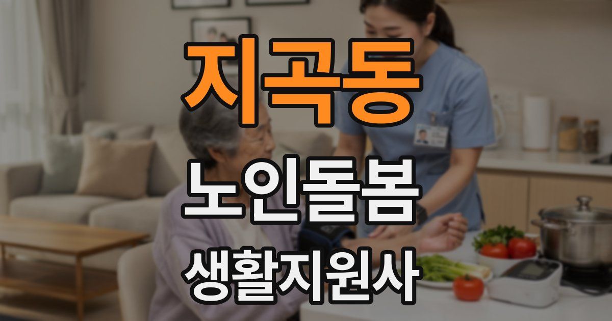 지곡동 노인돌봄생활지원사 자격증