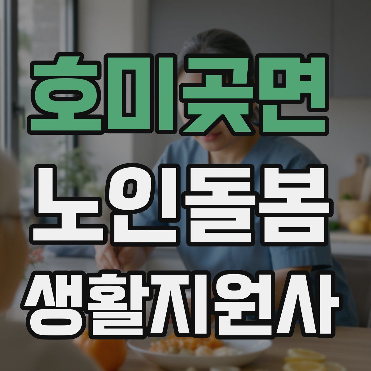 호미곶면 노인돌봄생활지원사 자격증