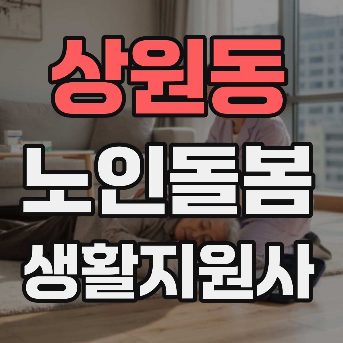 상원동 노인돌봄생활지원사 자격증