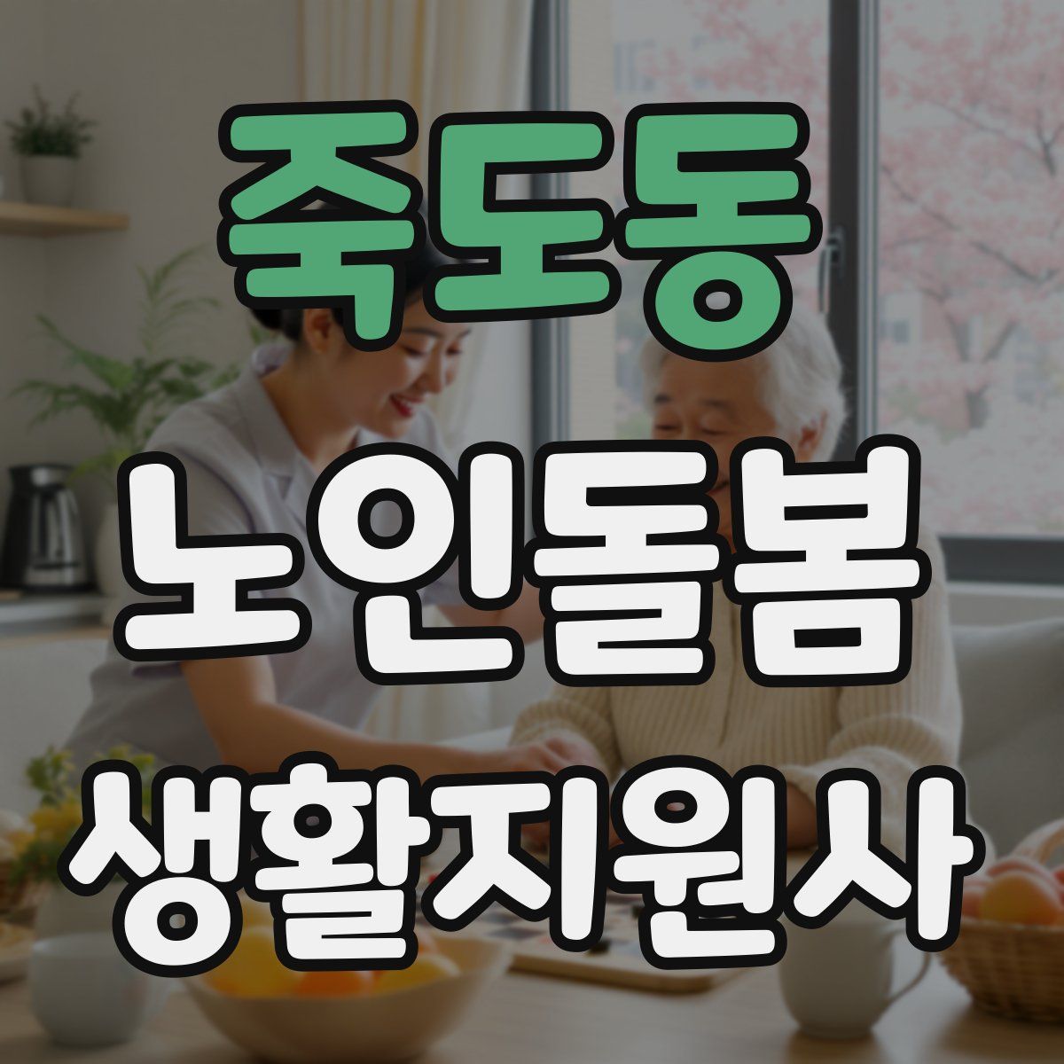 죽도동 노인돌봄생활지원사 자격증