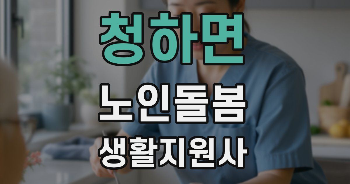 청하면 노인돌봄생활지원사 자격증