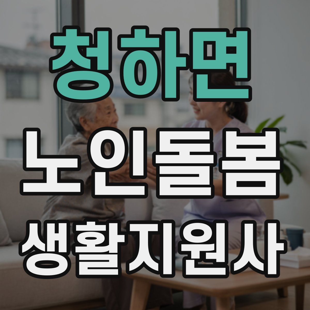 청하면 노인돌봄생활지원사 자격증