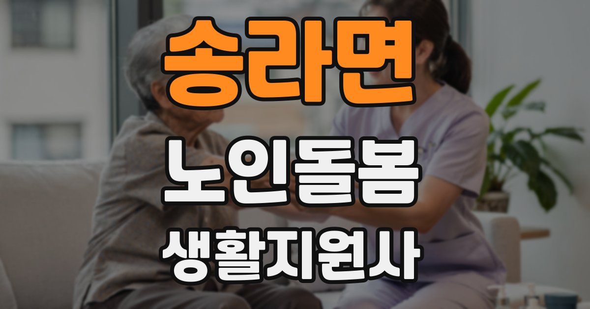 송라면 노인돌봄생활지원사 자격증
