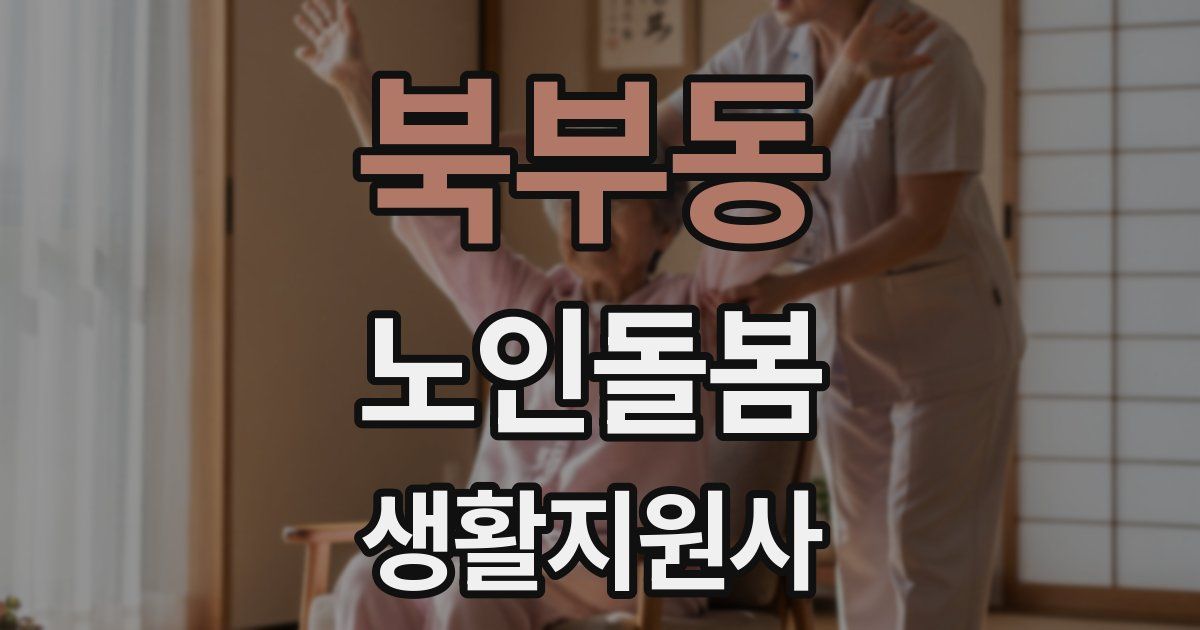 북부동 노인돌봄생활지원사 자격증