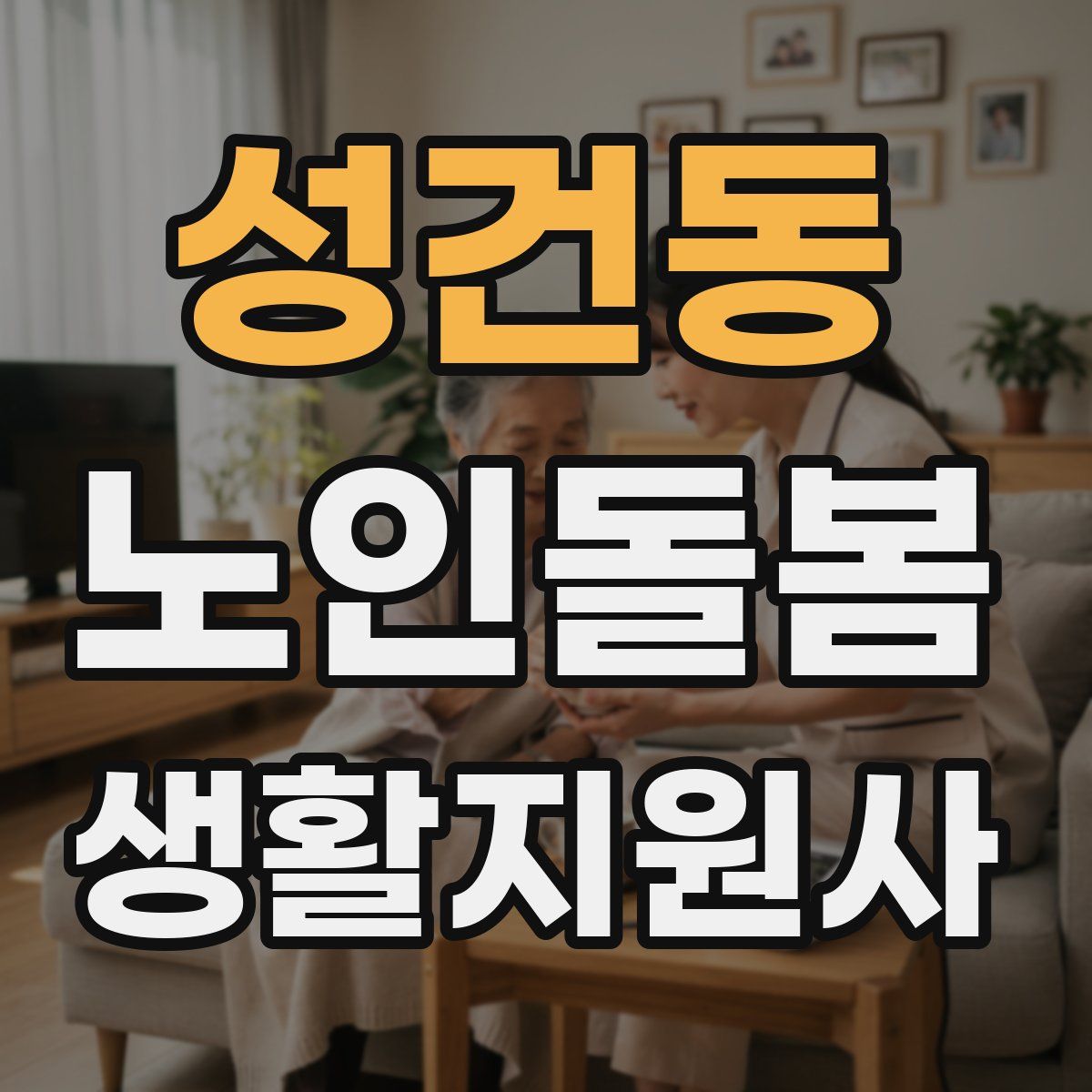 성건동 노인돌봄생활지원사 자격증
