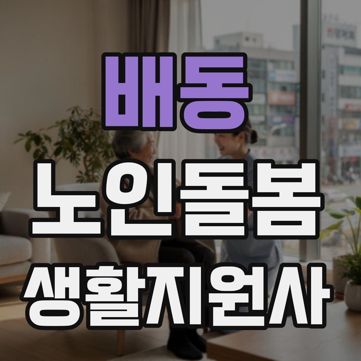 배동 노인돌봄생활지원사 자격증
