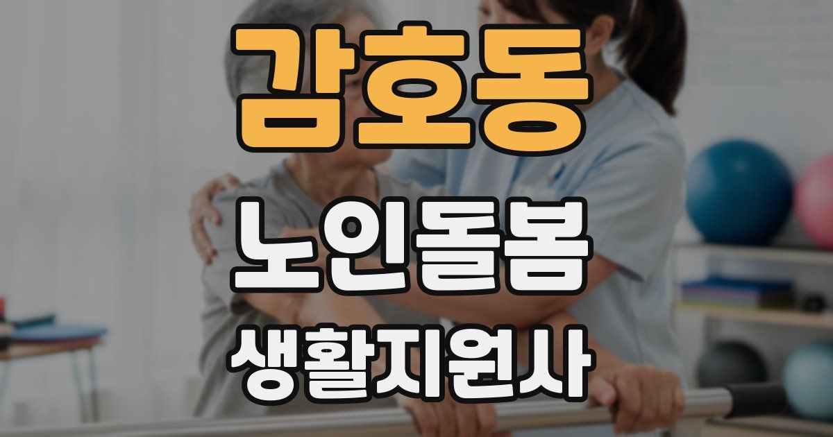 감호동 노인돌봄생활지원사 자격증