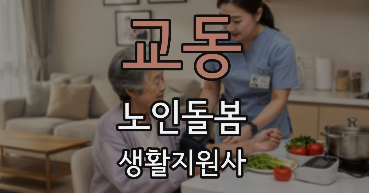교동 노인돌봄생활지원사 자격증