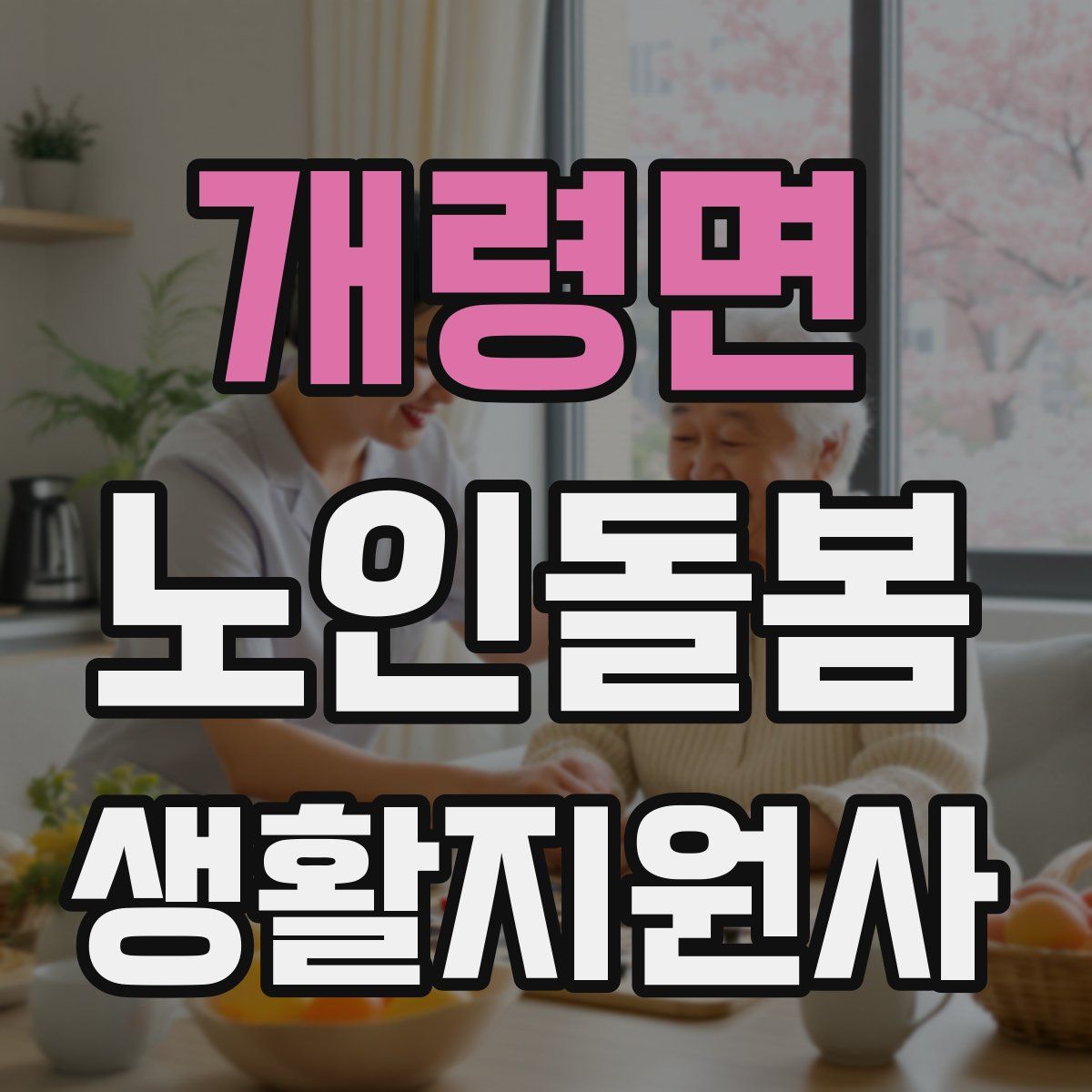 개령면 노인돌봄생활지원사 자격증