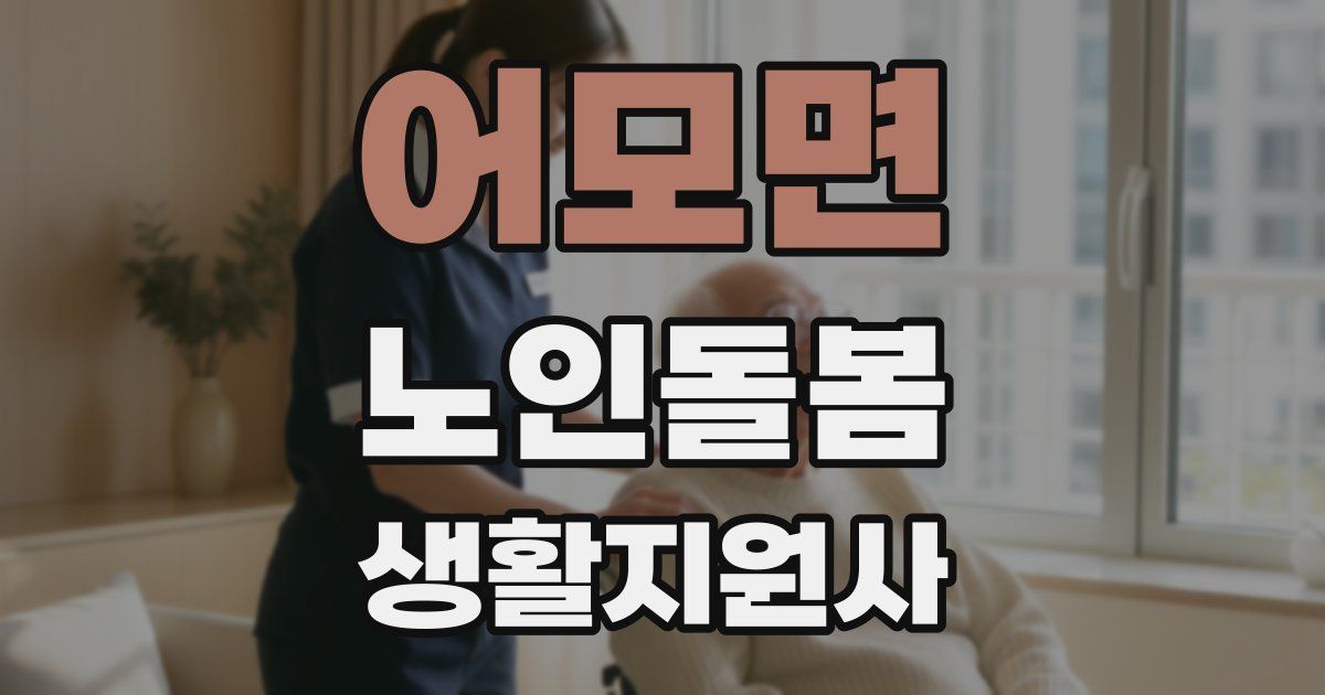 어모면 노인돌봄생활지원사 자격증