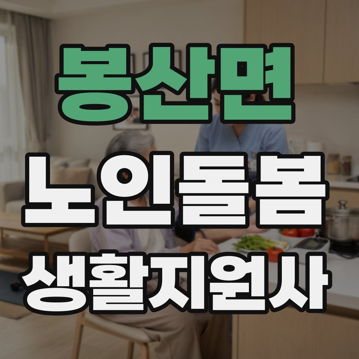 봉산면 노인돌봄생활지원사 자격증