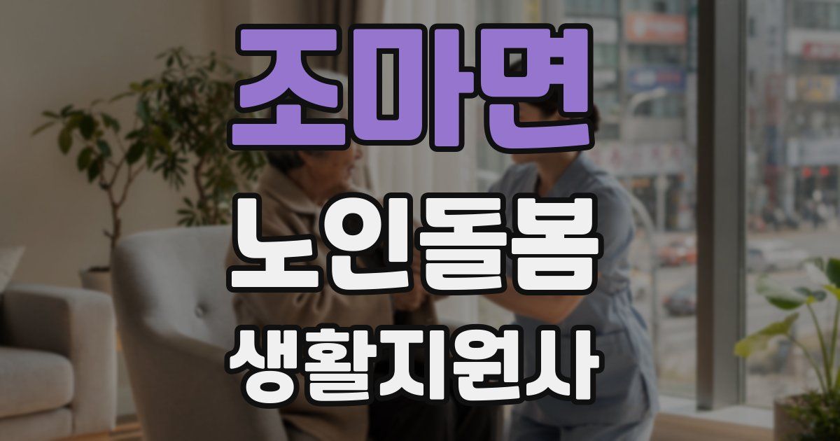 조마면 노인돌봄생활지원사 자격증