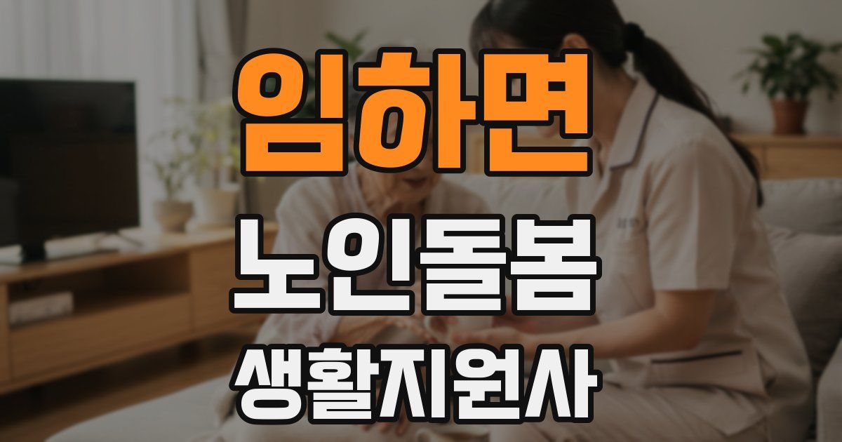 임하면 노인돌봄생활지원사 자격증