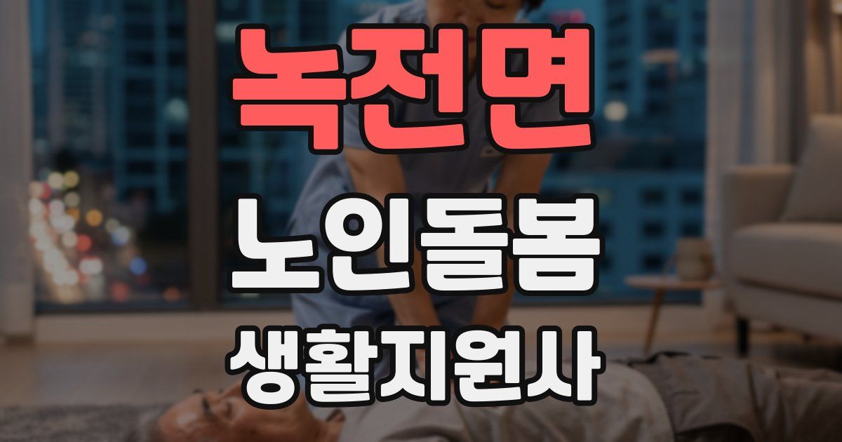 녹전면 노인돌봄생활지원사 자격증