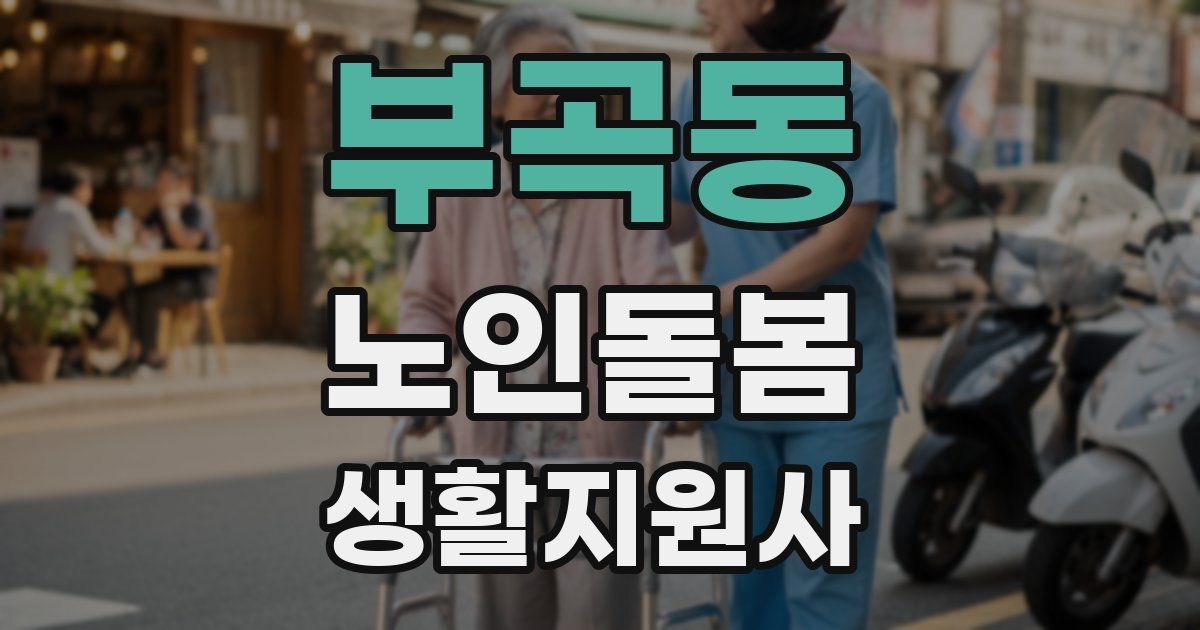 부곡동 노인돌봄생활지원사 자격증