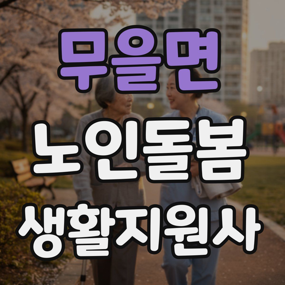 무을면 노인돌봄생활지원사 자격증