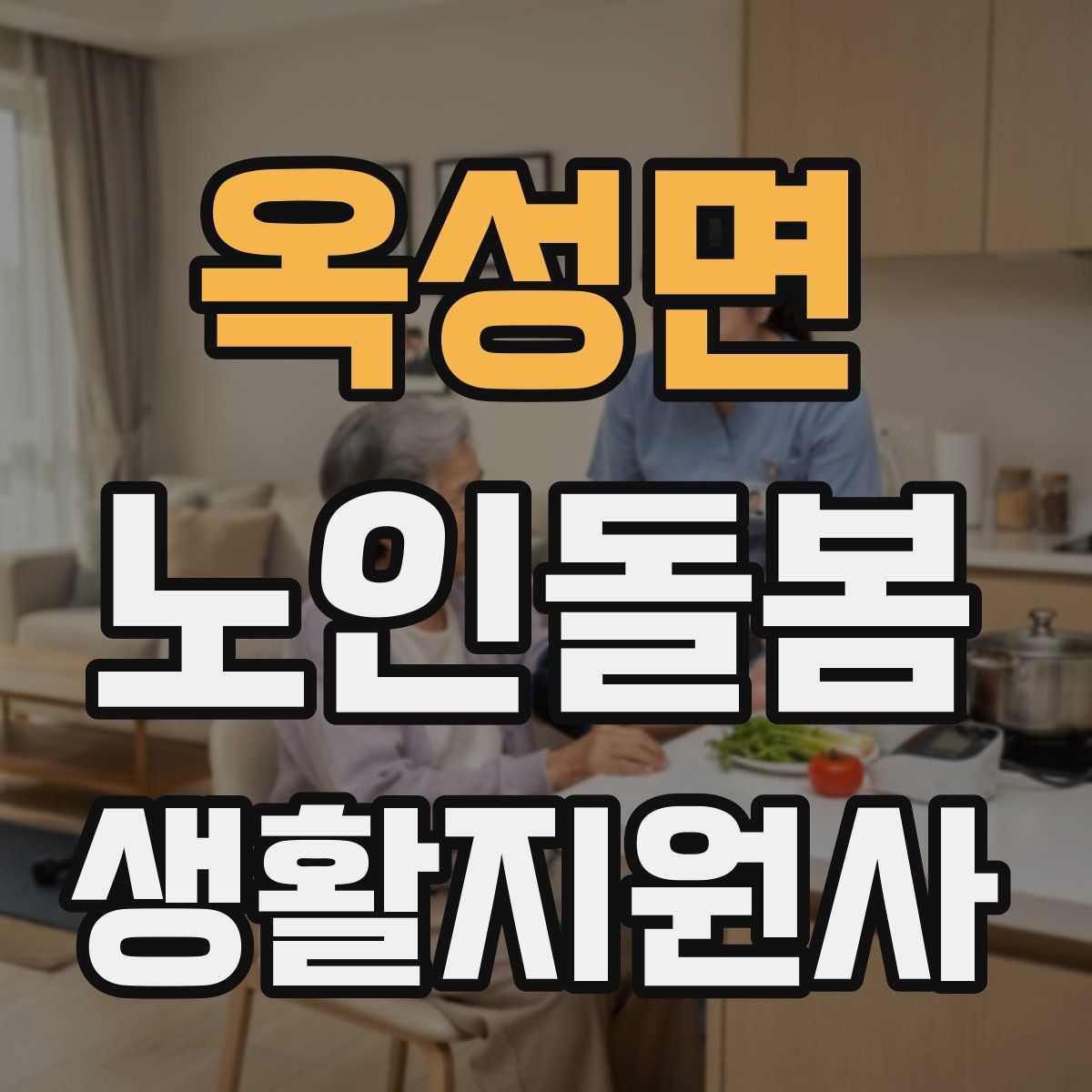 옥성면 노인돌봄생활지원사 자격증