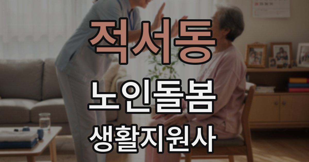 적서동 노인돌봄생활지원사 자격증
