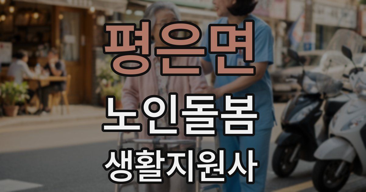 평은면 노인돌봄생활지원사 자격증