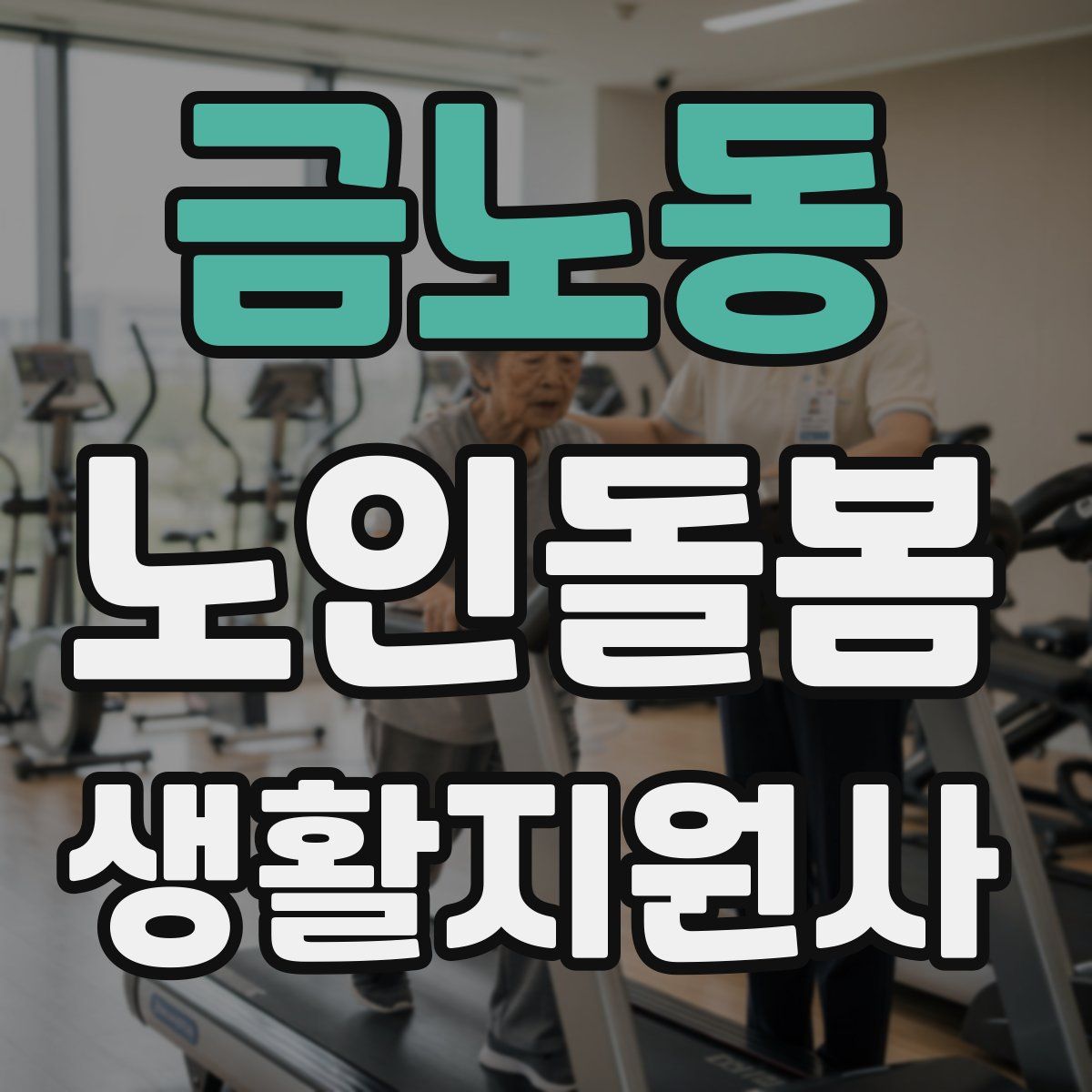 금노동 노인돌봄생활지원사 자격증