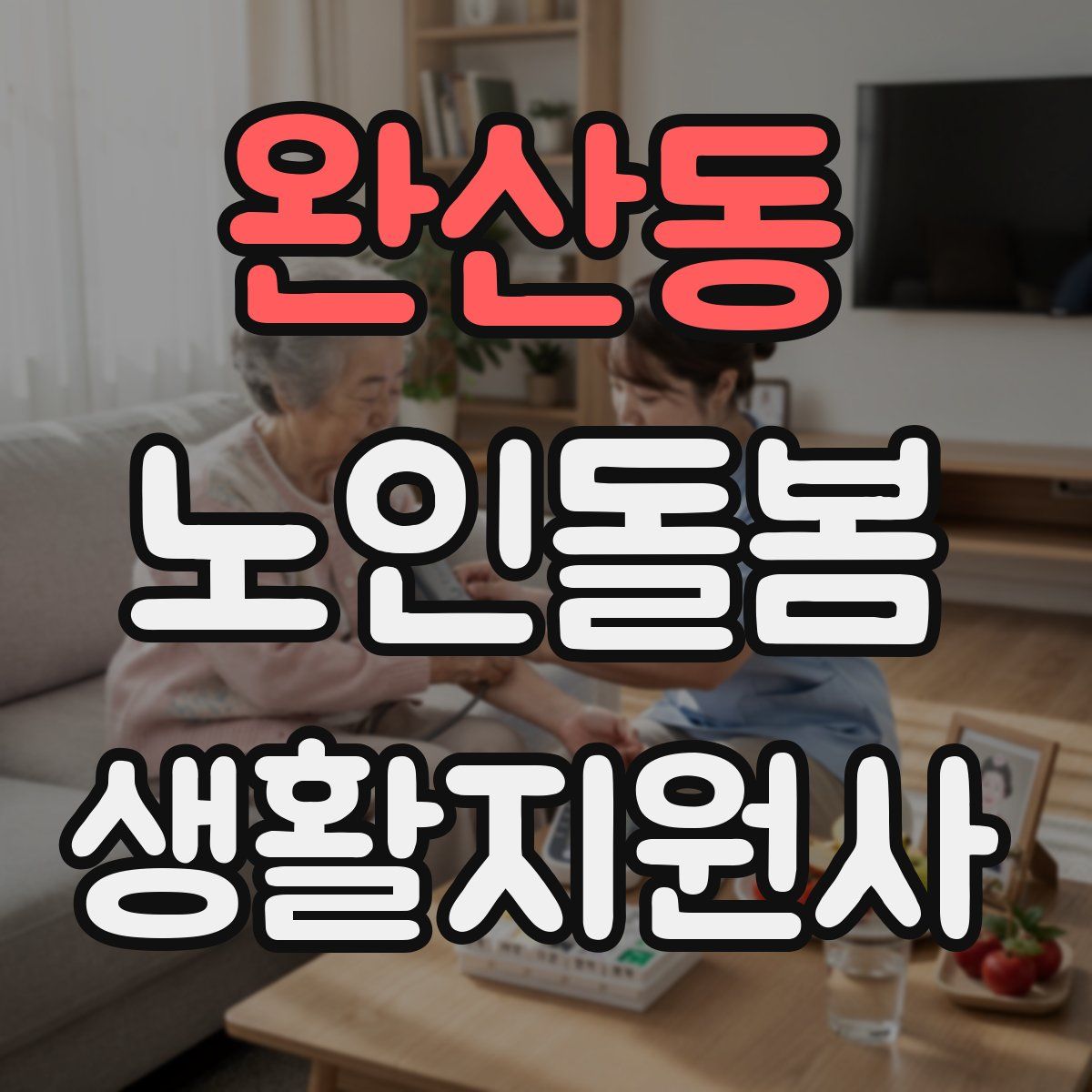 완산동 노인돌봄생활지원사 자격증