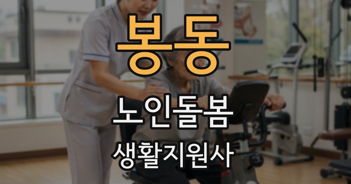봉동 노인돌봄생활지원사 자격증