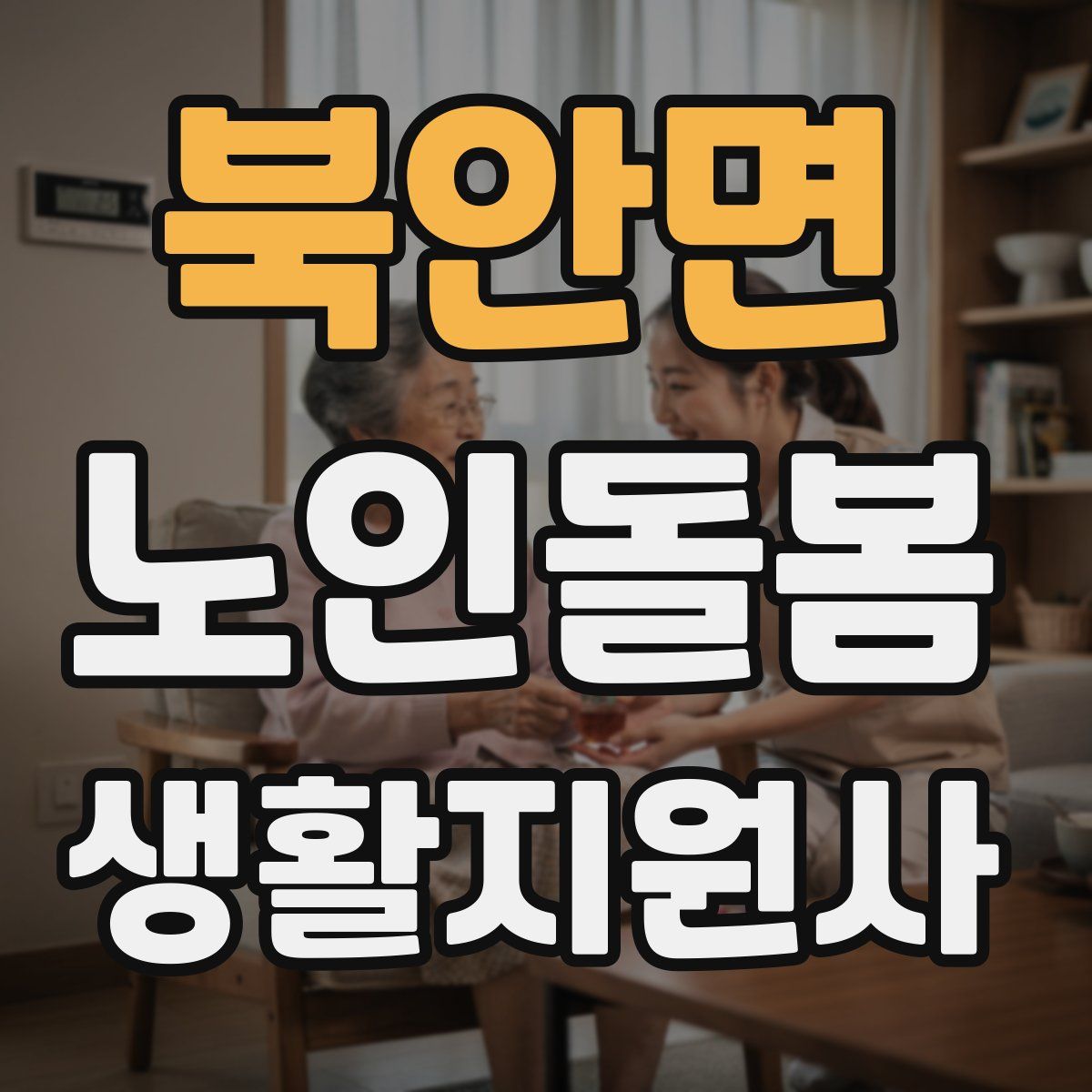 북안면 노인돌봄생활지원사 자격증