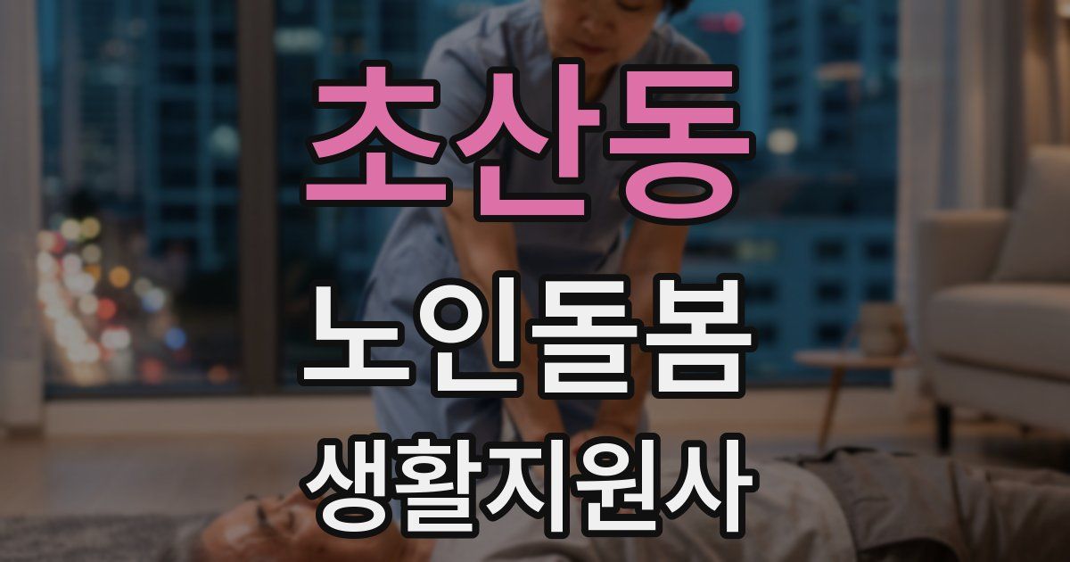 초산동 노인돌봄생활지원사 자격증