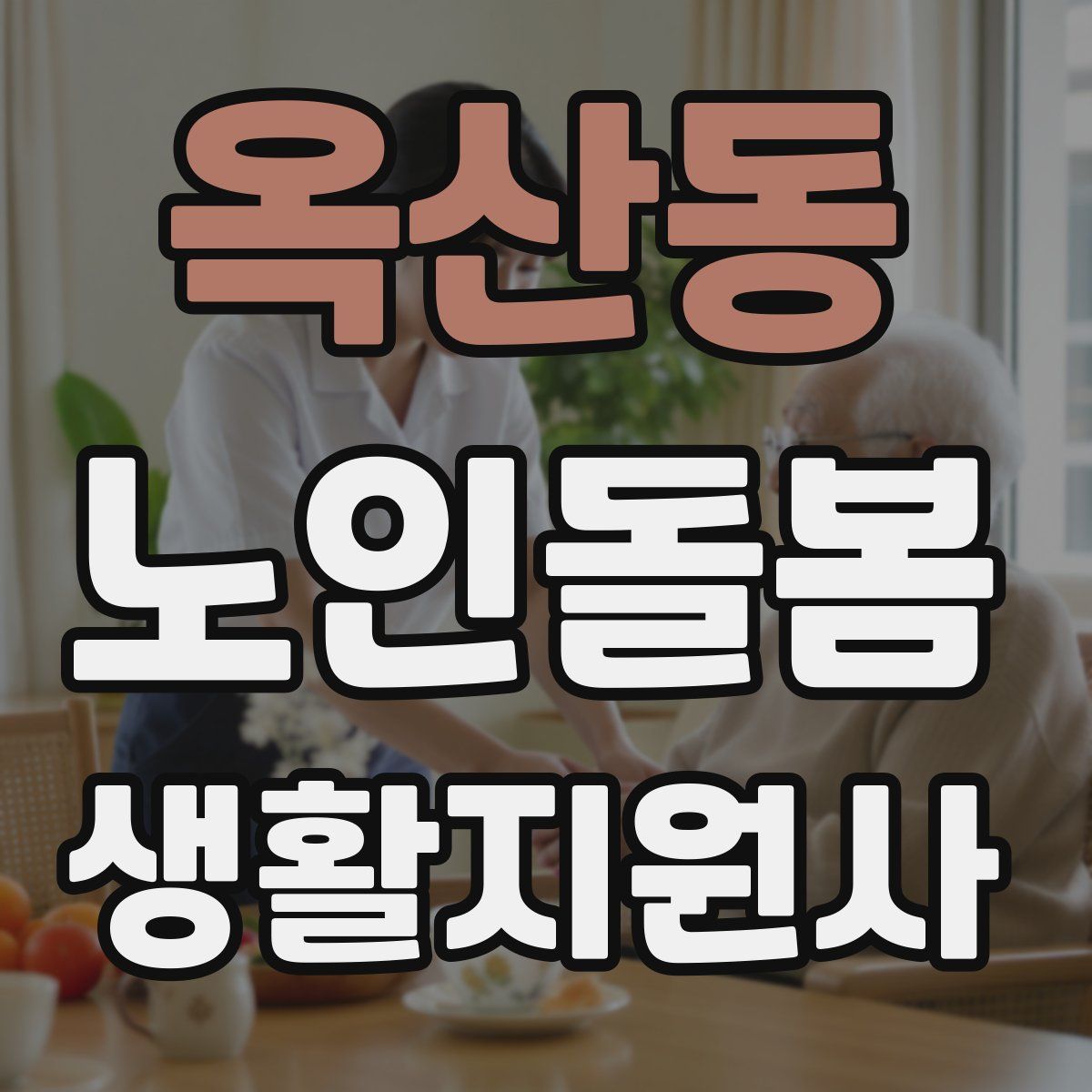 옥산동 노인돌봄생활지원사 자격증