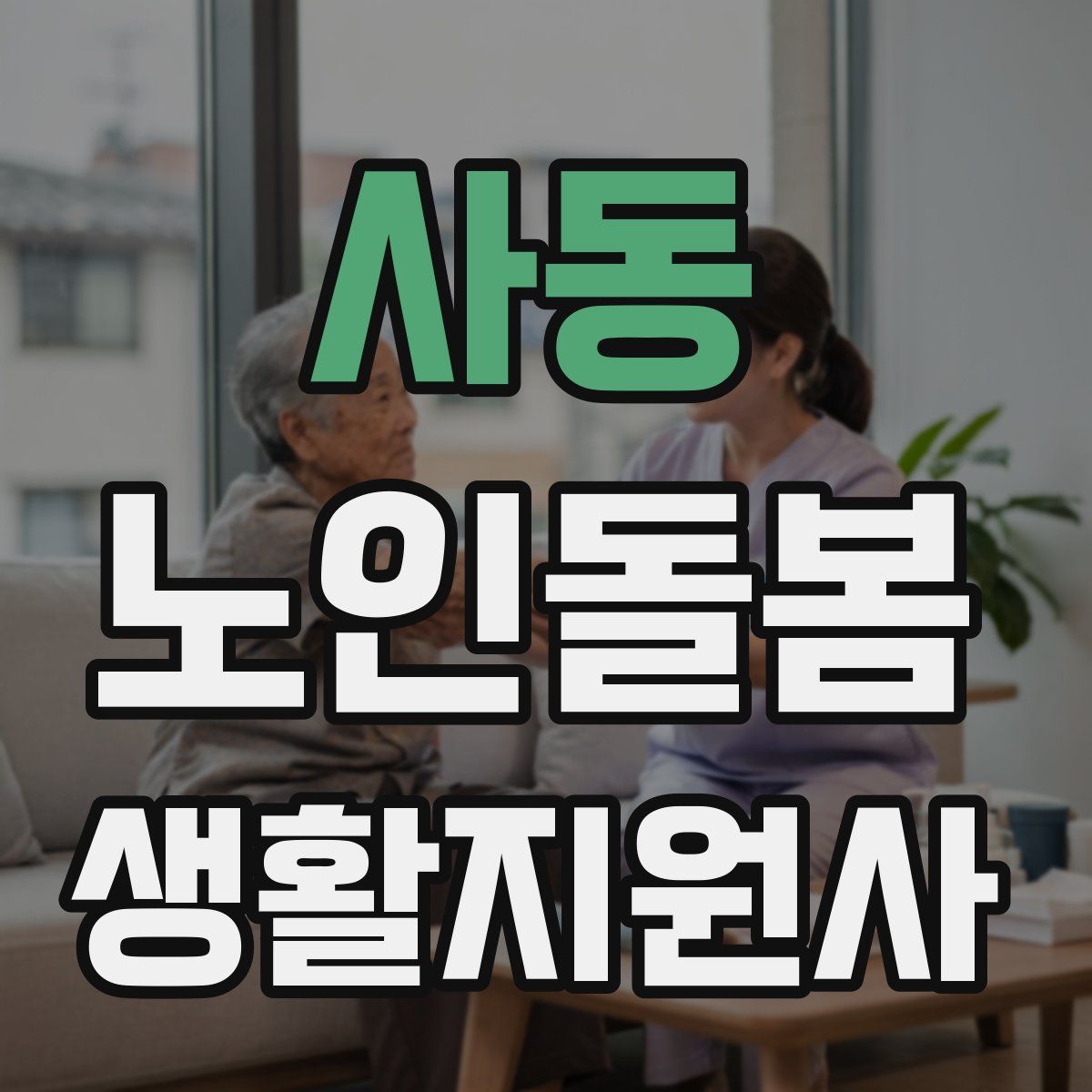 사동 노인돌봄생활지원사 자격증