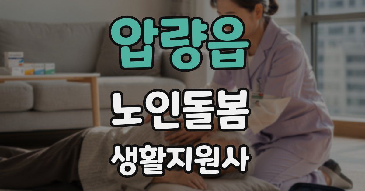 압량읍 노인돌봄생활지원사 자격증